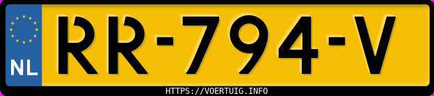 Kenteken afbeelding van RR794V, grijze Opel Vivaro 19di 27t L1h1