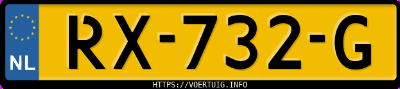 Kenteken afbeelding van RX732G, zwarte Opel Grandland X 12xht