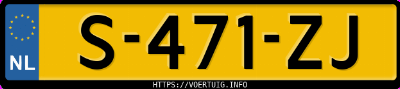 Kenteken afbeelding van S471ZJ, witte Opel Astra K 12shl