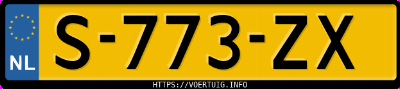 Kenteken afbeelding van S773ZX, zwarte Opel Mokka Mokka-E
