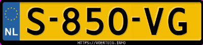 Kenteken afbeelding van S850VG, zwarte Opel Corsa F F12xel