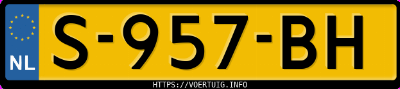 Kenteken afbeelding van S957BH, zwarte Opel Insignia Sports Tourer B 15xht