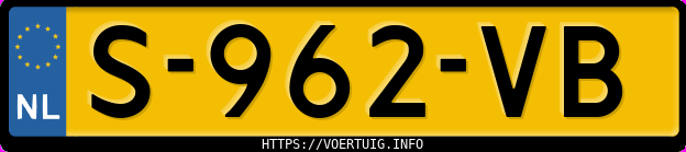 Kenteken afbeelding van S962VB, grijze Opel Corsa F F12xel