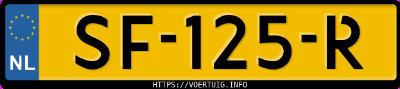 Kenteken afbeelding van SF125R, zwarte Opel CORSA-E