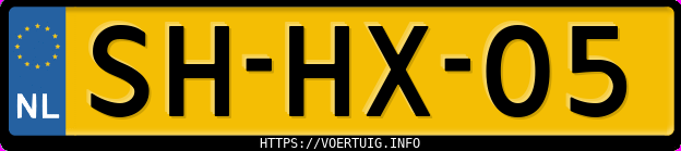 Kenteken afbeelding van SHHX05, paarse Opel Calibra X2.5xe