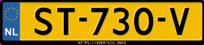 Kenteken afbeelding van ST730V, grijze Opel Zafira Tourer