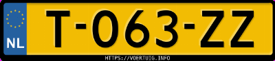 Kenteken afbeelding van T063ZZ, witte Opel Movano