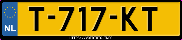 Kenteken afbeelding van T717KT, zwarte Opel AMPERA-E