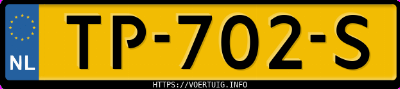 Kenteken afbeelding van TP702S, grijze Opel Karl / Viva 10xe
