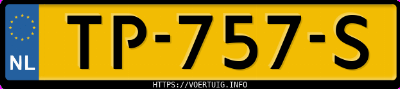 Kenteken afbeelding van TP757S, zwarte Opel CORSA-E