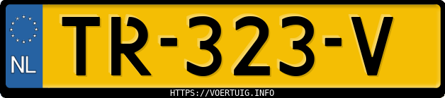 Kenteken afbeelding van TR323V, grijze Opel Movano