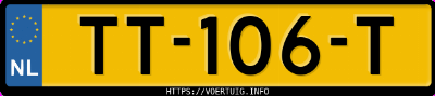 Kenteken afbeelding van TT106T, zwarte Opel Crossland X 12xhl