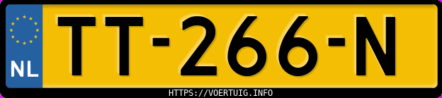Kenteken afbeelding van TT266N, blauwe Opel CORSA-E
