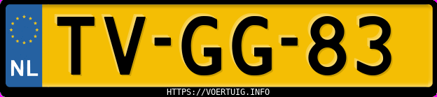 Kenteken afbeelding van TVGG83, grijze Opel Vectra B Cc X1.8xe