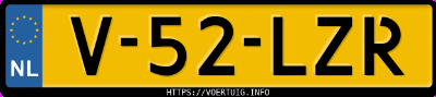 Kenteken afbeelding van V52LZR,  Opel Vivaro