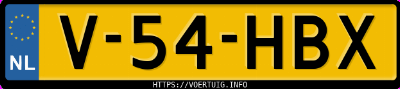 Kenteken afbeelding van V54HBX,  Opel Vivaro