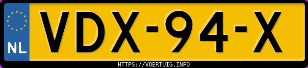 Kenteken afbeelding van VDX94X,  Opel Movano