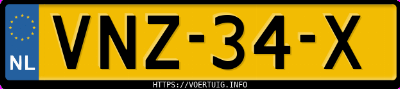 Kenteken afbeelding van VNZ34X,  Opel COMBO-E Cargo