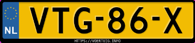 Kenteken afbeelding van VTG86X,  Opel Vivaro Vivaro-E Cargo 50
