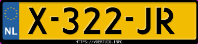 Kenteken afbeelding van X322JR, zwarte Opel Grandland X Hybrid