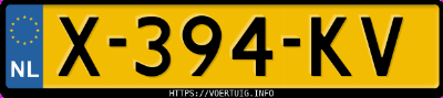 Kenteken afbeelding van X394KV, zwarte Opel Zafira Tourer