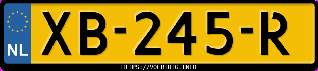 Kenteken afbeelding van XB245R, grijze Opel Crossland X 12xht