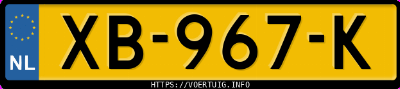 Kenteken afbeelding van XB967K, grijze Opel CORSA-E