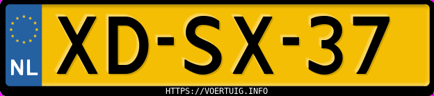 Kenteken afbeelding van XDSX37, rode Opel Astra G Cc X1.6xel Automatic