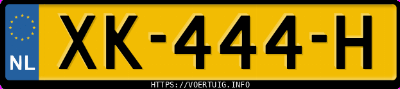 Kenteken afbeelding van XK444H, witte Opel CORSA-E