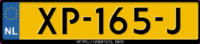 Kenteken afbeelding van XP165J, blauwe Opel AMPERA-E