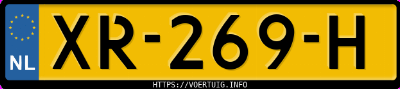 Kenteken afbeelding van XR269H, grijze Opel AMPERA-E