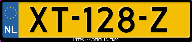 Kenteken afbeelding van XT128Z, grijze Opel Grandland X 12xht