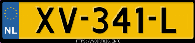 Kenteken afbeelding van XV341L, grijze Opel Grandland X 12xht