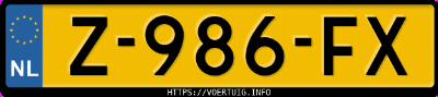 Kenteken afbeelding van Z986FX, witte Opel Grandland X Hybrid