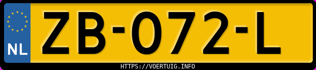 Kenteken afbeelding van ZB072L, grijze Opel Crossland X