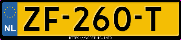 Kenteken afbeelding van ZF260T, grijze Opel Grandland X