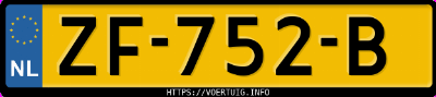 Kenteken afbeelding van ZF752B, zwarte Opel Astra Sports Tourer+ K 14xft Tourer