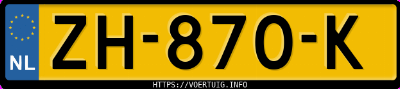 Kenteken afbeelding van ZH870K, grijze Opel Grandland X 12xht