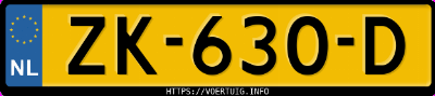Kenteken afbeelding van ZK630D, zwarte Opel Zafira