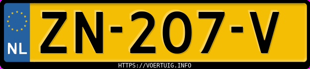 Kenteken afbeelding van ZN207V, witte Opel Adam