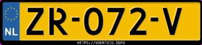 Kenteken afbeelding van ZR072V, blauwe Opel Astra Sports Tourer+ K 10xfl Tourer