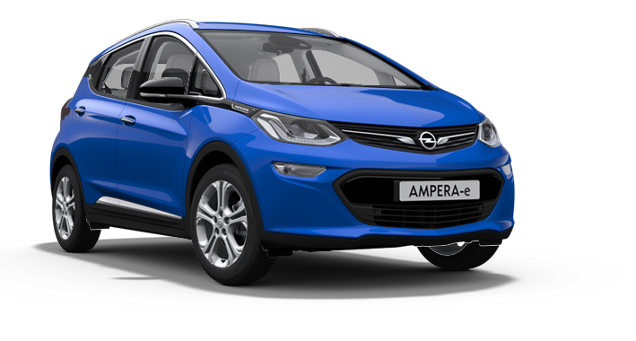 Afbeelding van PL330K, blauwe Opel AMPERA-E hatchback