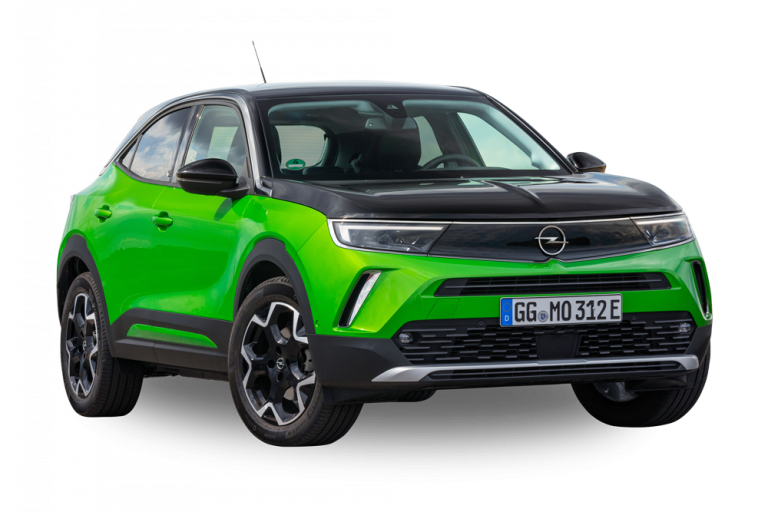 Afbeelding van K721ZB, groene Opel Mokka -E mpv
