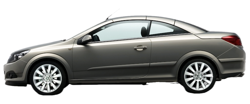 Afbeelding van 62TDZD, zwarte Opel Astra Twin Top cabriolet