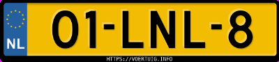 Kenteken afbeelding van 01LNL8, witte Peugeot 280 L