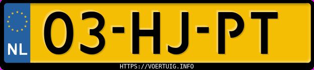 Kenteken afbeelding van 03HJPT, zwarte Peugeot 206