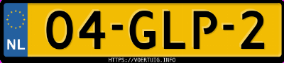 Kenteken afbeelding van 04GLP2, zwarte Peugeot 207