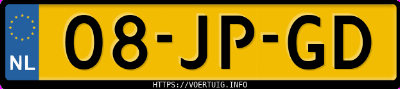 Kenteken afbeelding van 08JPGD, grijze Peugeot 106 1.4