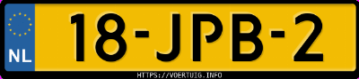 Kenteken afbeelding van 18JPB2, witte Peugeot 280L