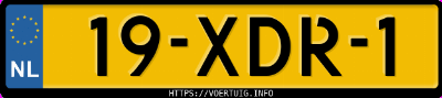 Kenteken afbeelding van 19XDR1, grijze Peugeot Expert 2.0hdi 16v